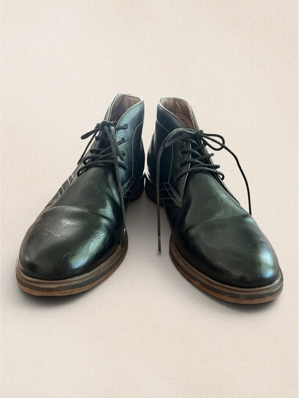 Sonoma Goods For Life Men 9.5 M Black Faux Leather Angle Boot Classic Preowned